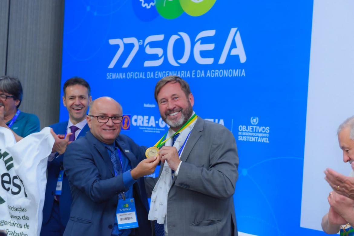 Presidentes do Confea, Joel Krüger, e da Anest, Benvenuto Gonçalves Júnior